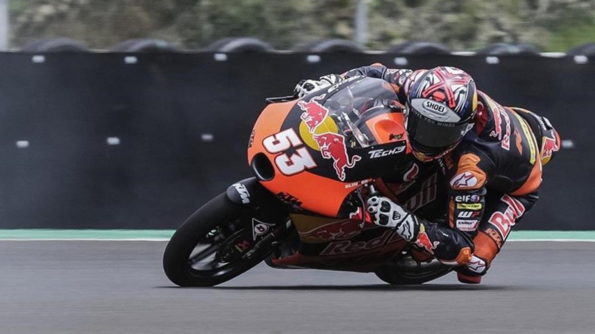 Hollanda'da Moto3 yarışında Deniz Öncü üçüncü oldu