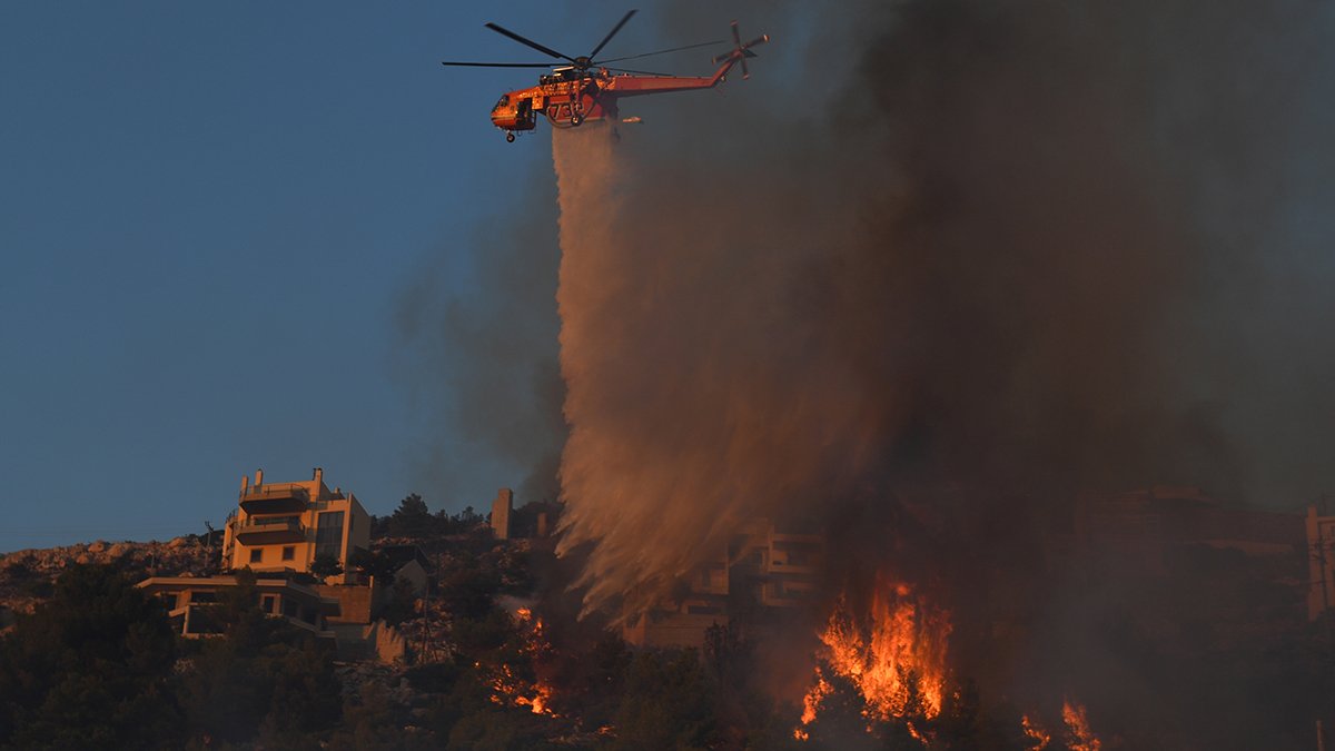 Komşu da orman yangınlarına teslim: Üç bölgede birçok ev küle döndü
