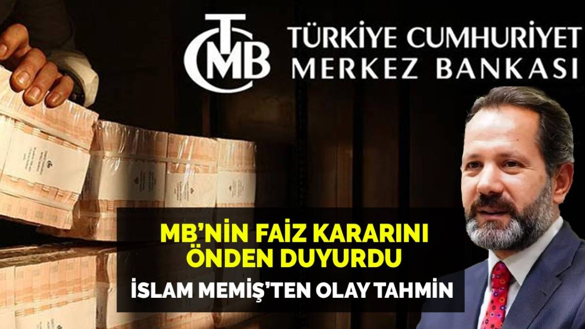 Faiz için MB'nin kararını beklemeyin! Herkes saat 14:00'ı bekliyor ama... İslam Memiş kritik toplantı öncesi seviyeyi duyurdu