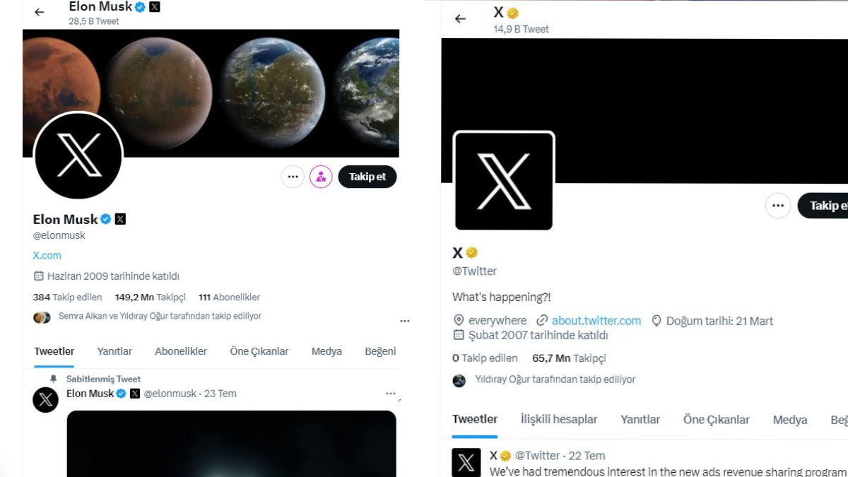 Twitter ve Musk resmi hesaplarının logosunu 'X' olarak değiştirdi