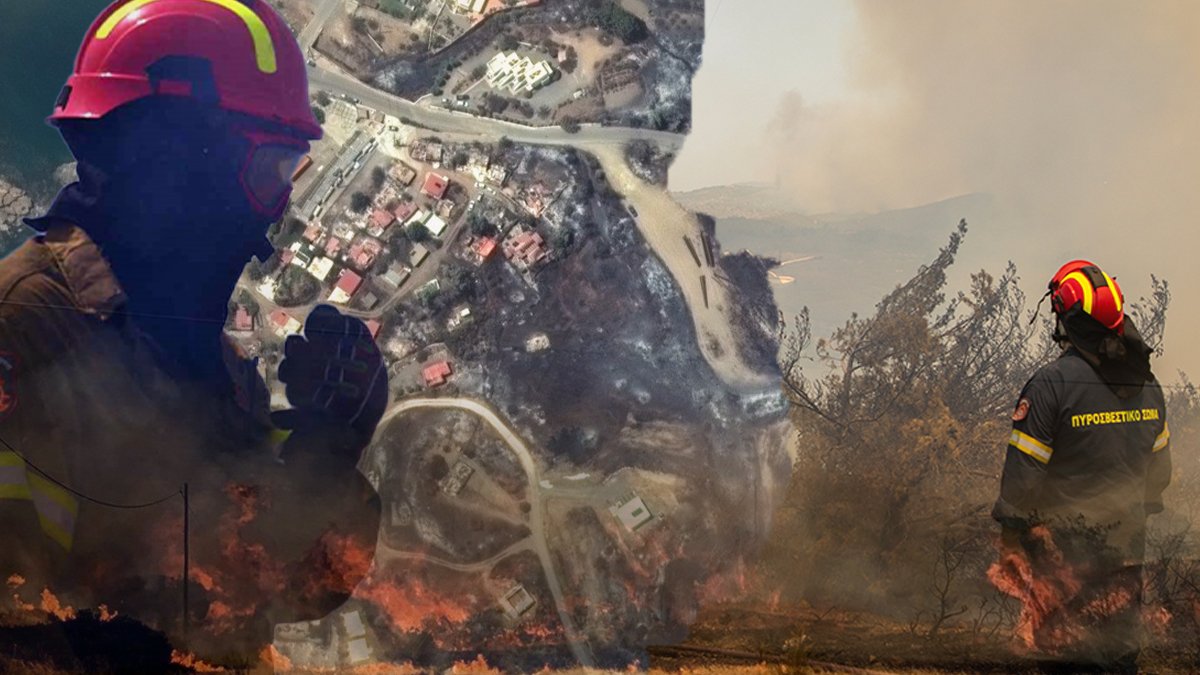 Yunanistan'daki yangın 8. gününde: Adanın yüzde 10'u yok oldu