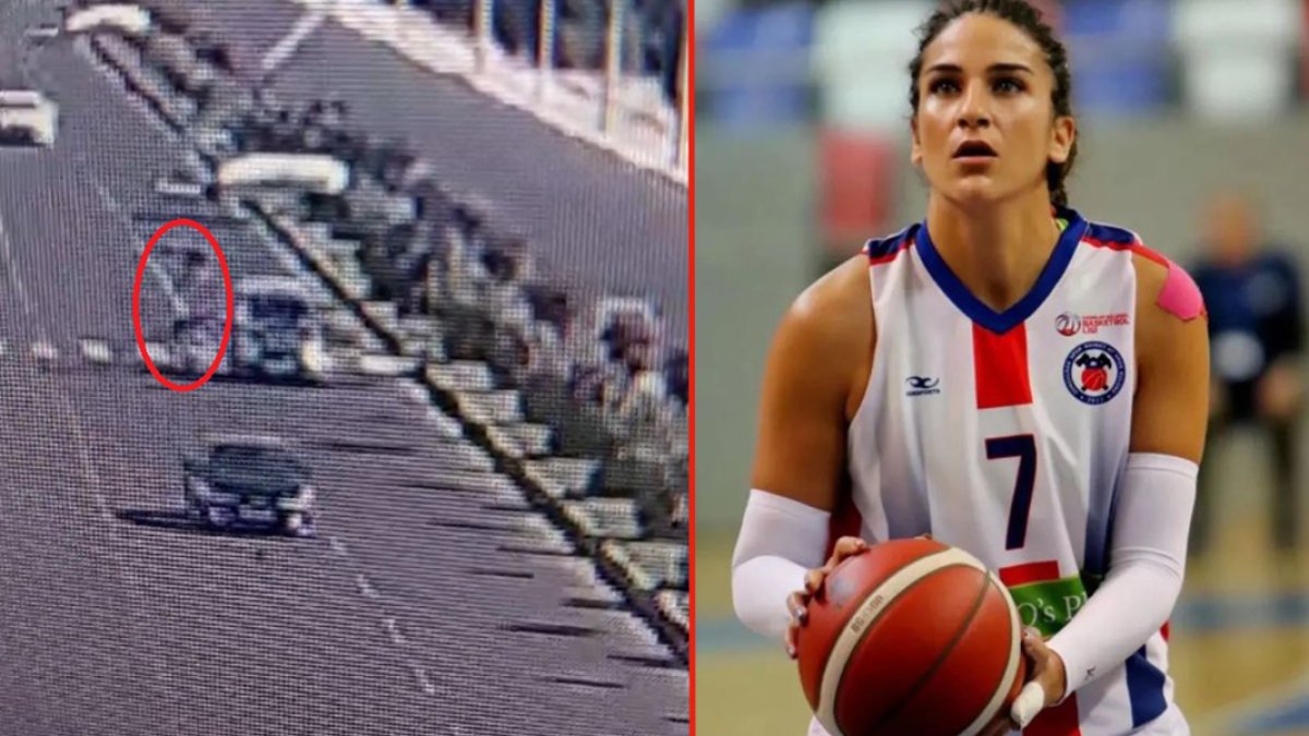 Basketbolcu Mihrace Buğdaycı’nın hayatını kaybettiği kaza kamerada: Otomobil yaya geçidinden geçerken çarpmış
