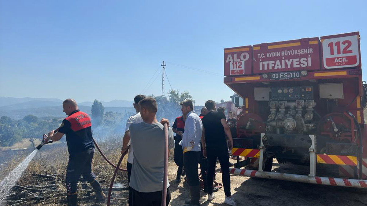 Olumsuz şartlara rağmen yangın büyümeden kontrol altına alındı