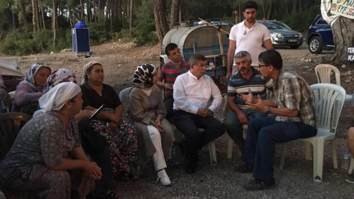 Davutoğlu Akbelen'de: Bu katliamı derhal durdurun