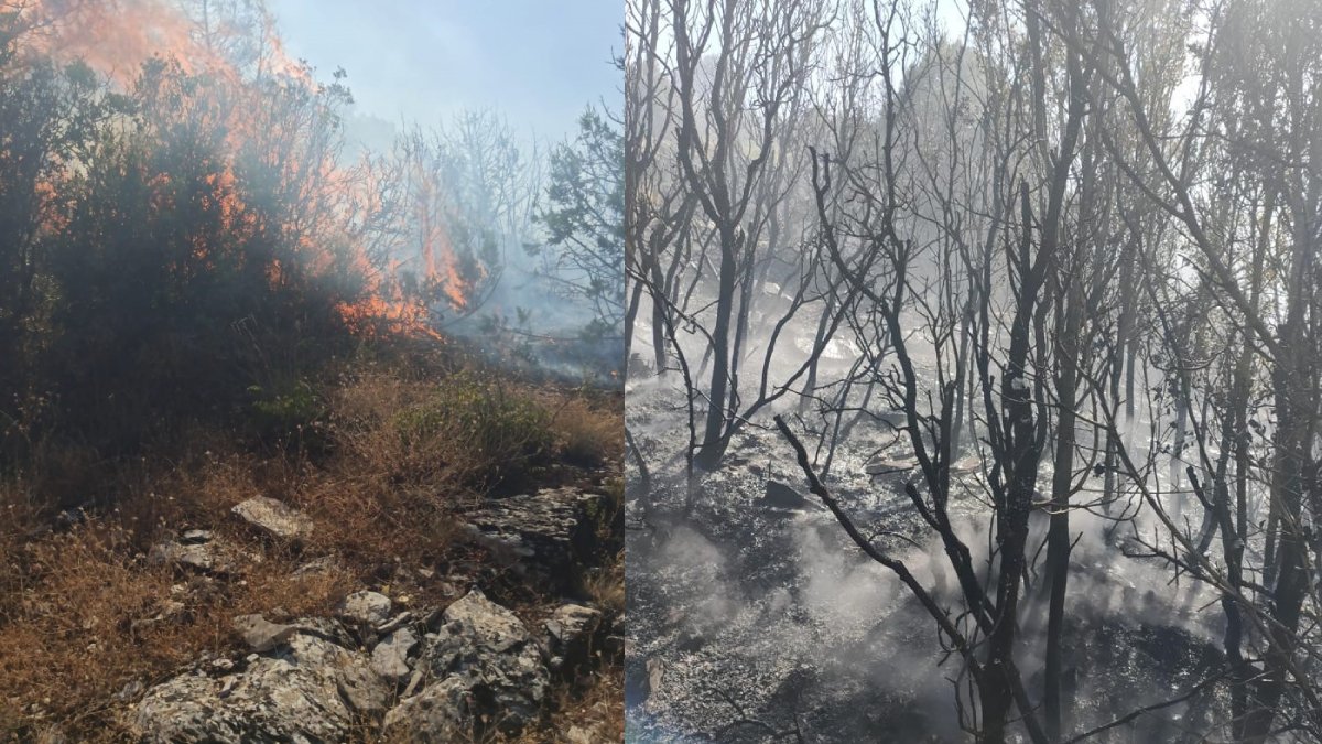 Burdur'daki yangın saatler sonra kontrol altında! 1 hektarlık alan küle döndü