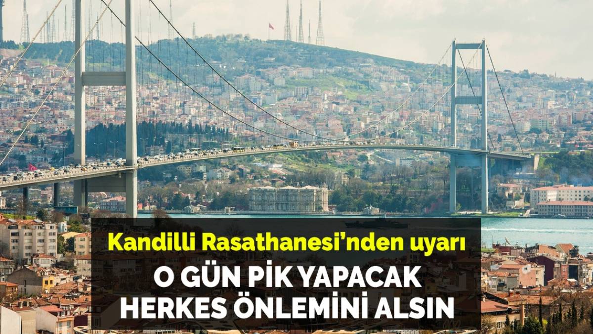 Kandilli Rasathanesi'nden İstanbullulara uyarı! Perşembe günü pik yapacak evinizden çıkmayın: Herkes dikkatli olsun