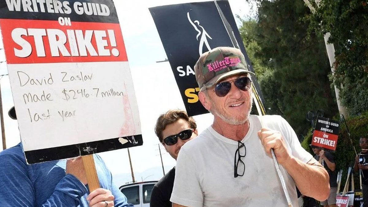 Sean Penn'den Hollywood grevine destek! 'Çalışanların sömürüldüğü bir işletme temel bir ahlak sorunudur'