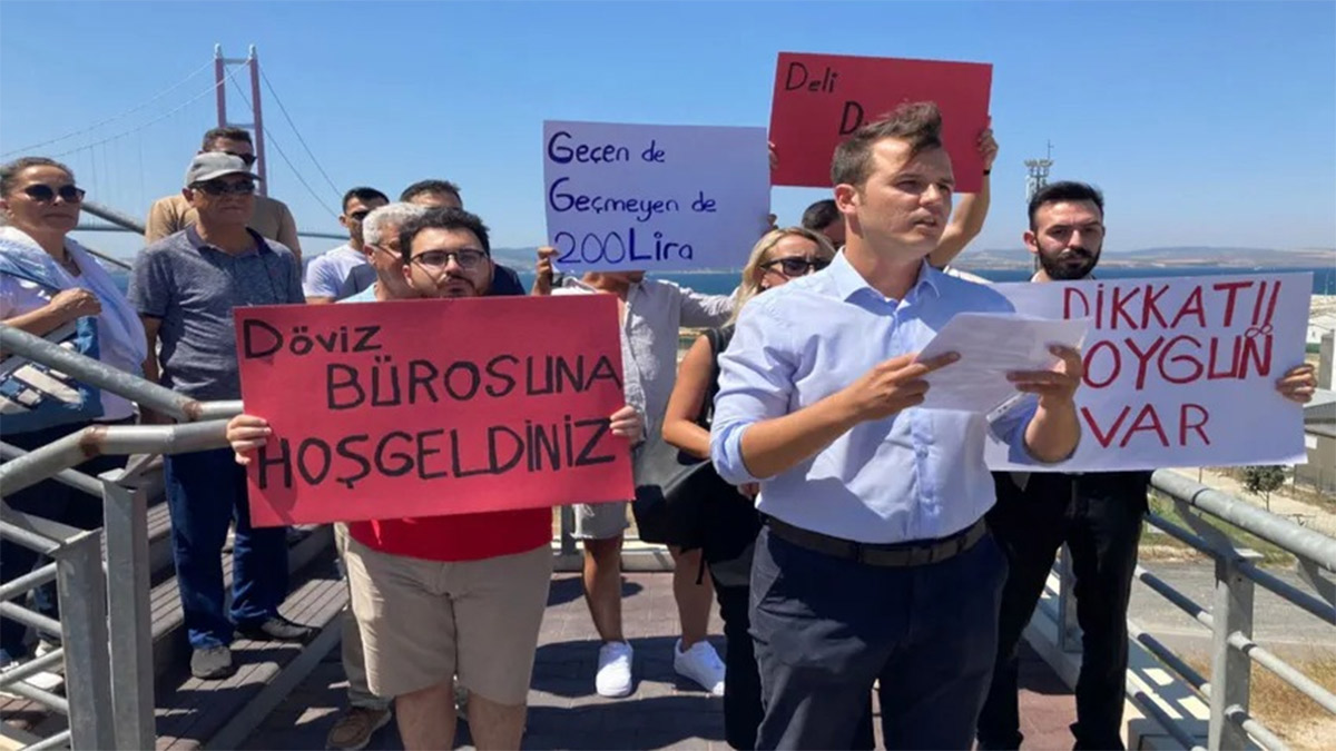 CHP'den 1915 Çanakkale Köprüsü'nde garanti geçiş eylemi: Geçen de geçmeyen de ödüyor