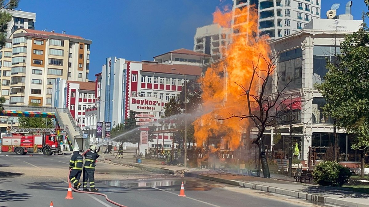 Niğde'de doğal gaz borusu patladı: Çıkan yangında bir kişi hafif yaralandı