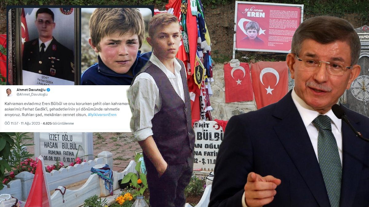 Davutoğlu'ndan Eren Bülbül ve Ferhat Gedik mesajı