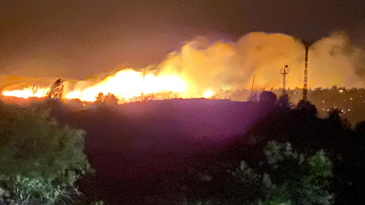 Malatya'da dağlık alanda yangın