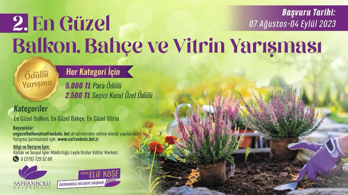 2. En Güzel Balkon, Bahçe ve Vitrin Yarışması başvuruları devam ediyor