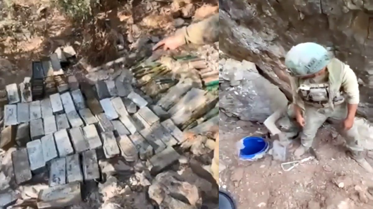 MSB duyurdu: Pençe'de çok sayıda mühimmat ele geçirildi