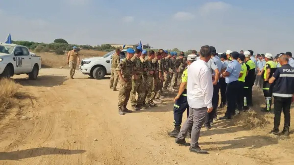 KKTC'de 'BM ile Pile' krizi: Yol açma çalışmasına BM Barış Gücü müdahale etti