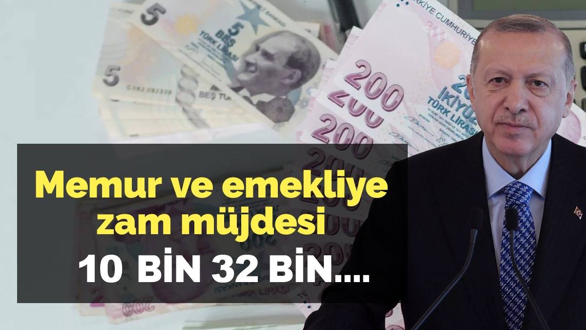 Memur ve emekli zammıyla ilgili ipucu geldi! 10 bin lira, 32 bin lira... Erdoğan talimatı verdi tarih ve rakam netleşti