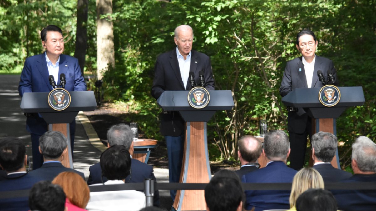ABD, Japonya ve Güney Kore liderleri bir araya geldi: Ortak tehditlere karşı ‘yeni dönem’