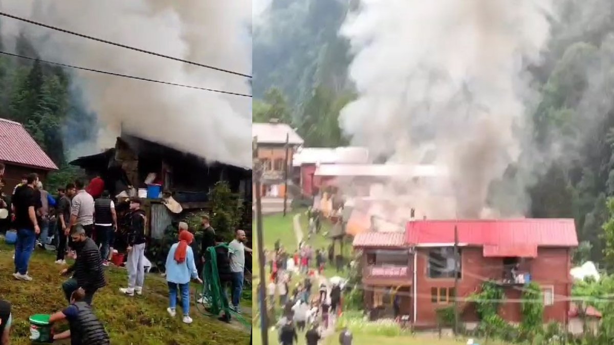 Ayder Yaylası'nda yangın! Ekipler müdahale ediyor