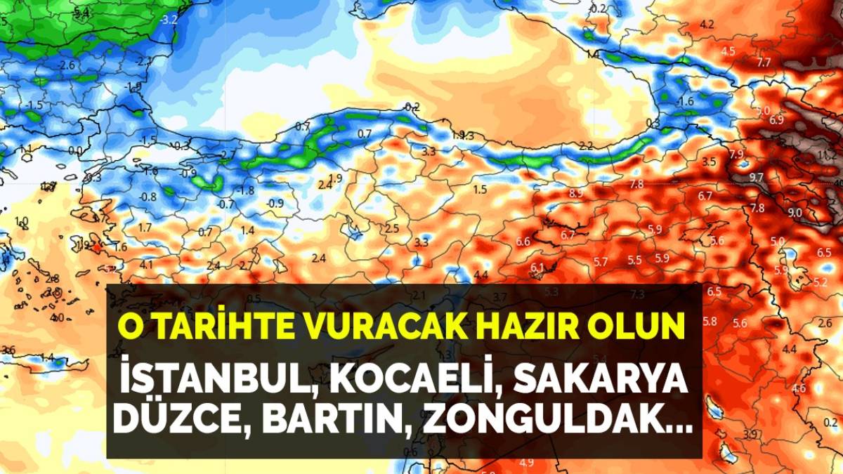 Meteoroloji'den 'Tehlikeli olabilir' uyarısı! İstanbul'dan vurmaya başlayacak, Kocaeli, Sakarya, Düzce, Bolu, Bartın, Zonguldak