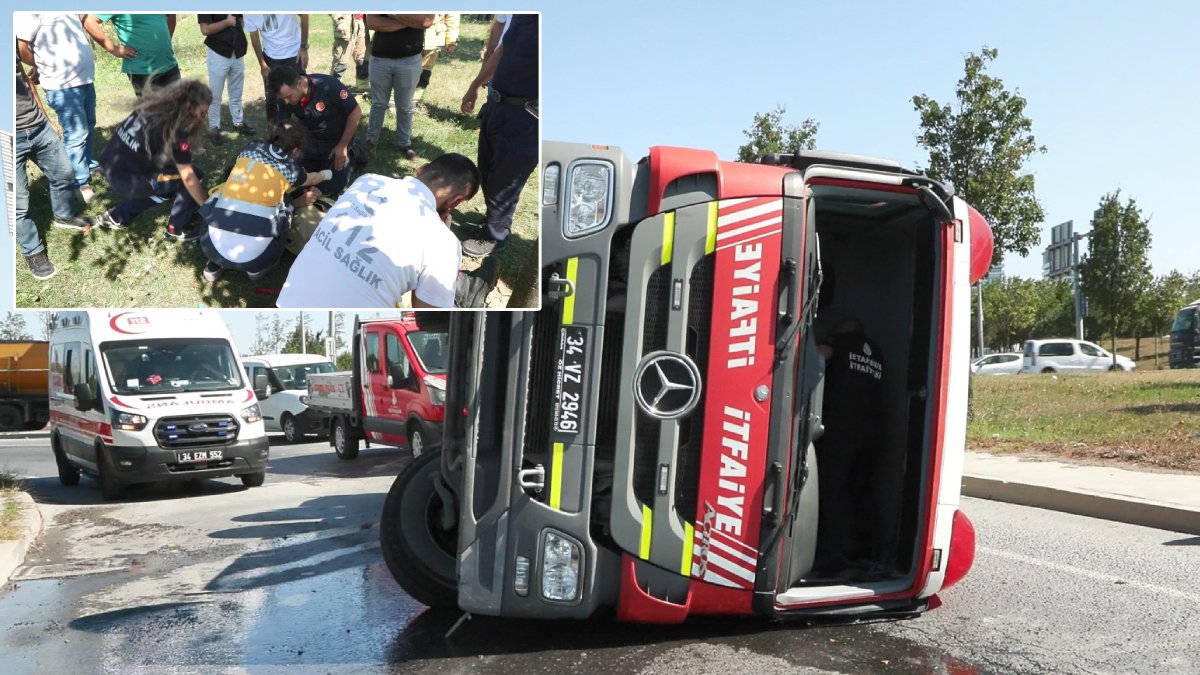 Yangına giden itfaiye aracı kaza yaptı: Yaralılar var