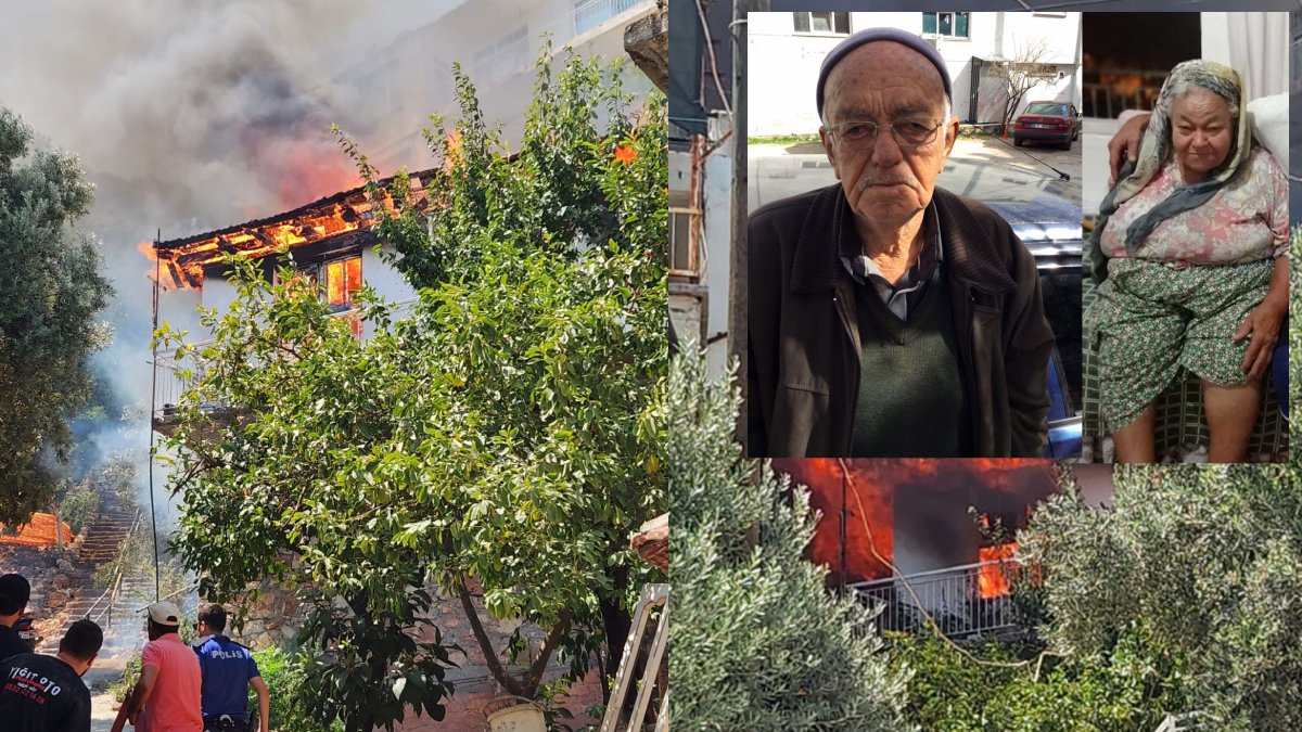 Antalya'da feci yangın: Eşini kurtarmak için alevlerin içine daldı