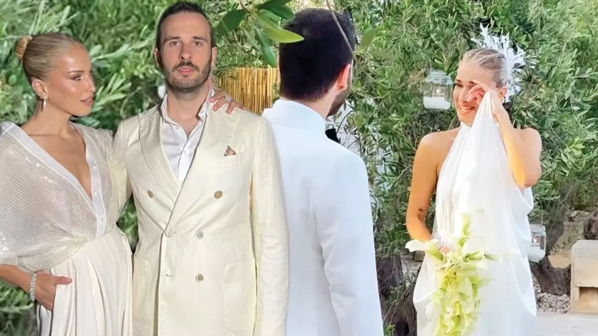 Üç düğünün ilki İtalya'da gerçekleşti: Burcu Esmersoy dünyaevine girdi