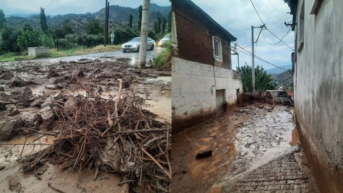 Aydın sele teslim: Yollar göle döndü, evleri su bastı