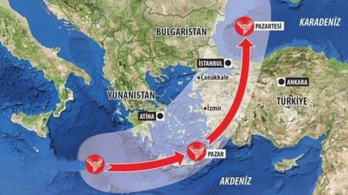 Saatte 253km hızla vuracak! Meteoroloji tarih verdi:İstanbul, Çanakkale,İzmir, Muğla,Antalya dikkat