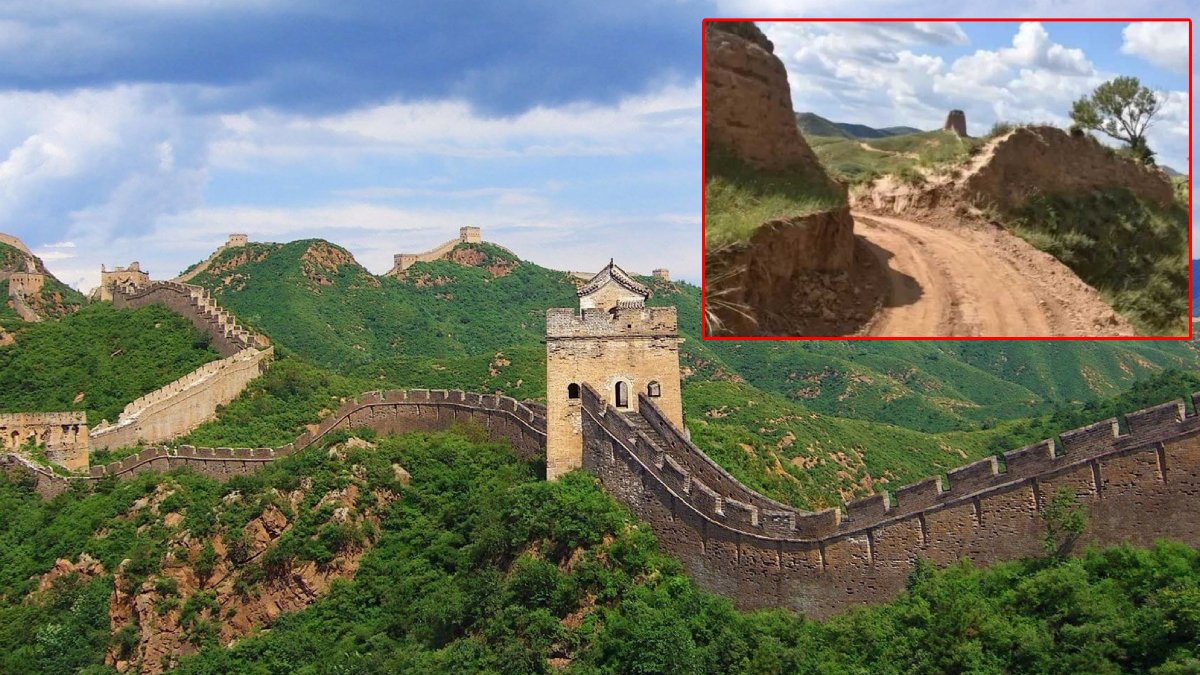 Çin Seddi'ni delip yol açtılar... İki kişi gözaltında