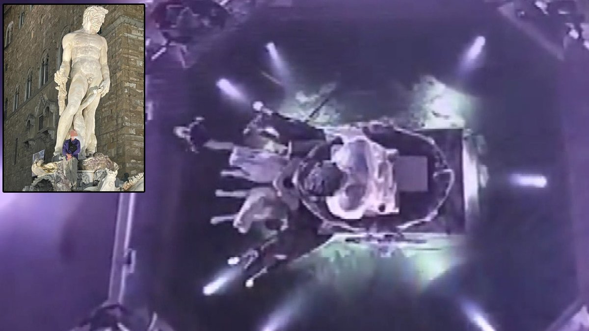 Tırmandığı 500 yıllık heykele zarar verdi... 'Ağır bir para cezası' ödeyecek