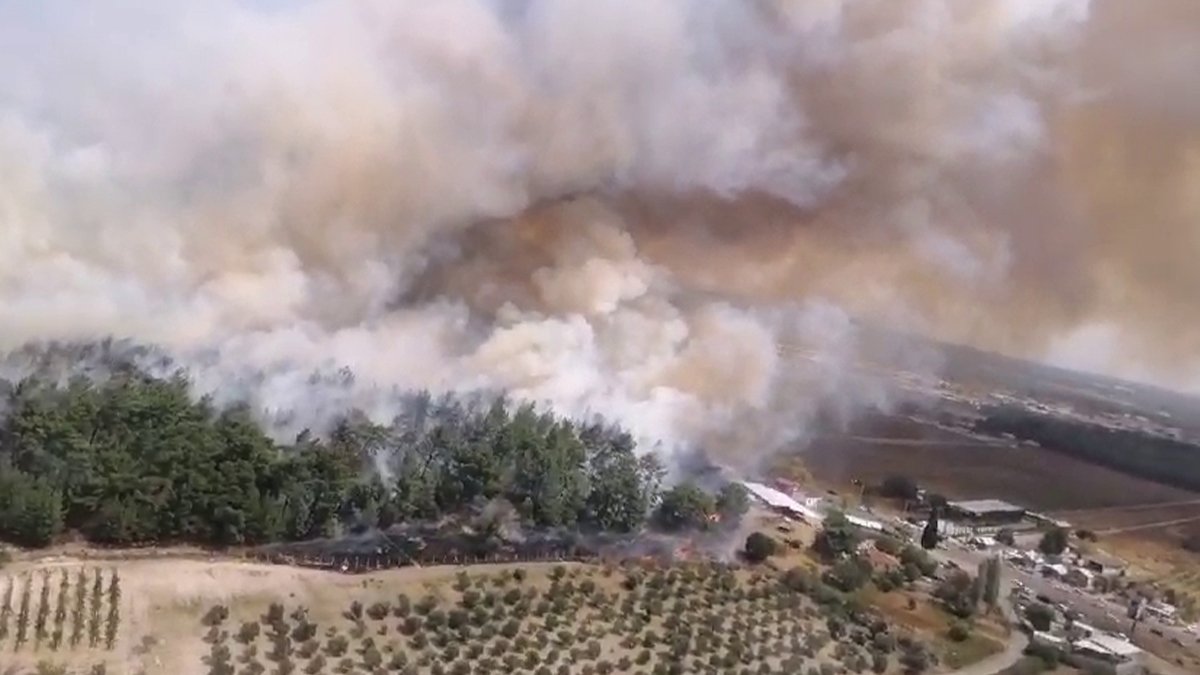 İzmir'de orman yangını: Havalimanı uçuşlara kapatıldı