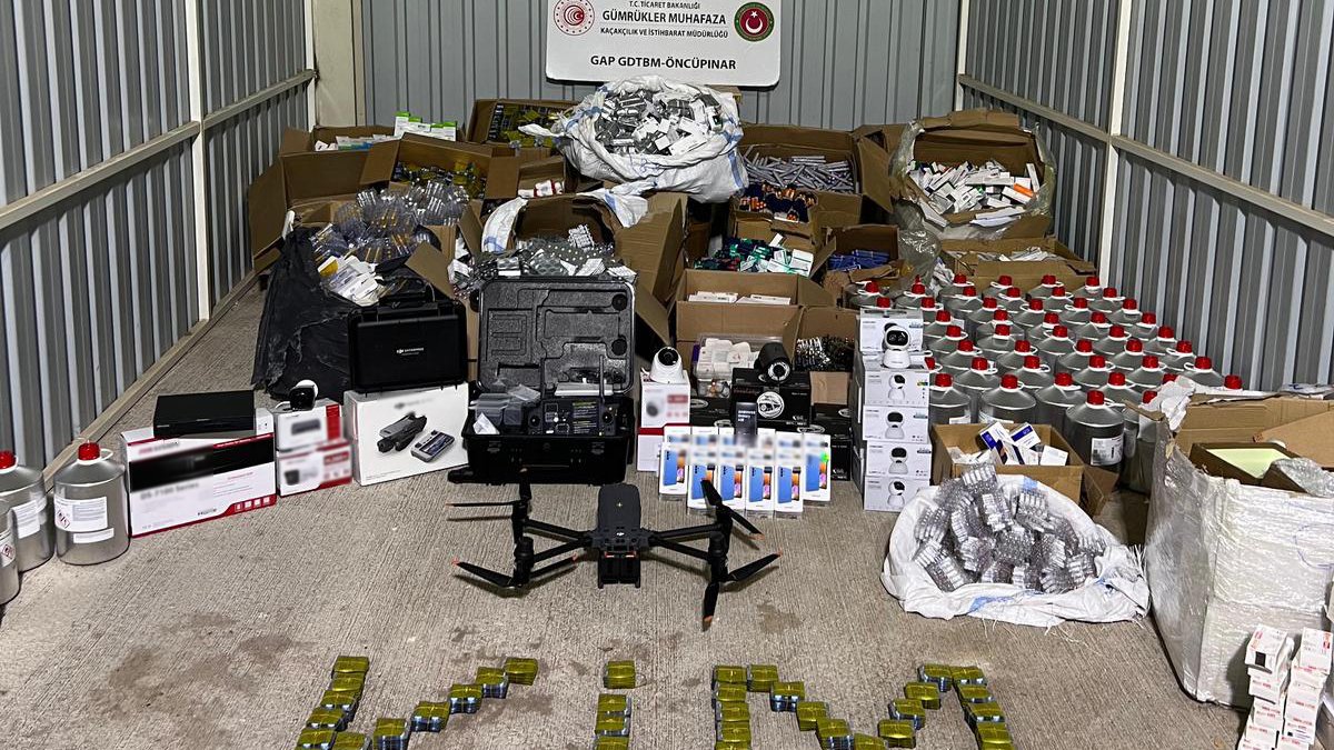 Sınırda 25 milyonluk operasyon! İlaç, kimyasal madde, drone...