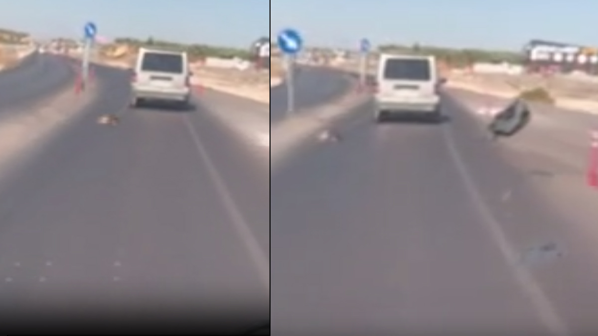 Hayvan hakları yine vicdana kaldı... Köpeği aracın arkasına bağlayıp sürükledi