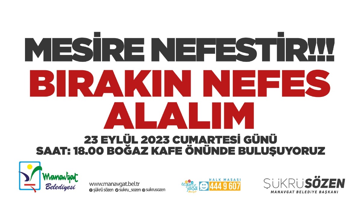 Manavgat Belediye Başkanı  Şükrü Sözen'in tahsisi iptal edilen mesire alanı ile ilgili basın açıklaması