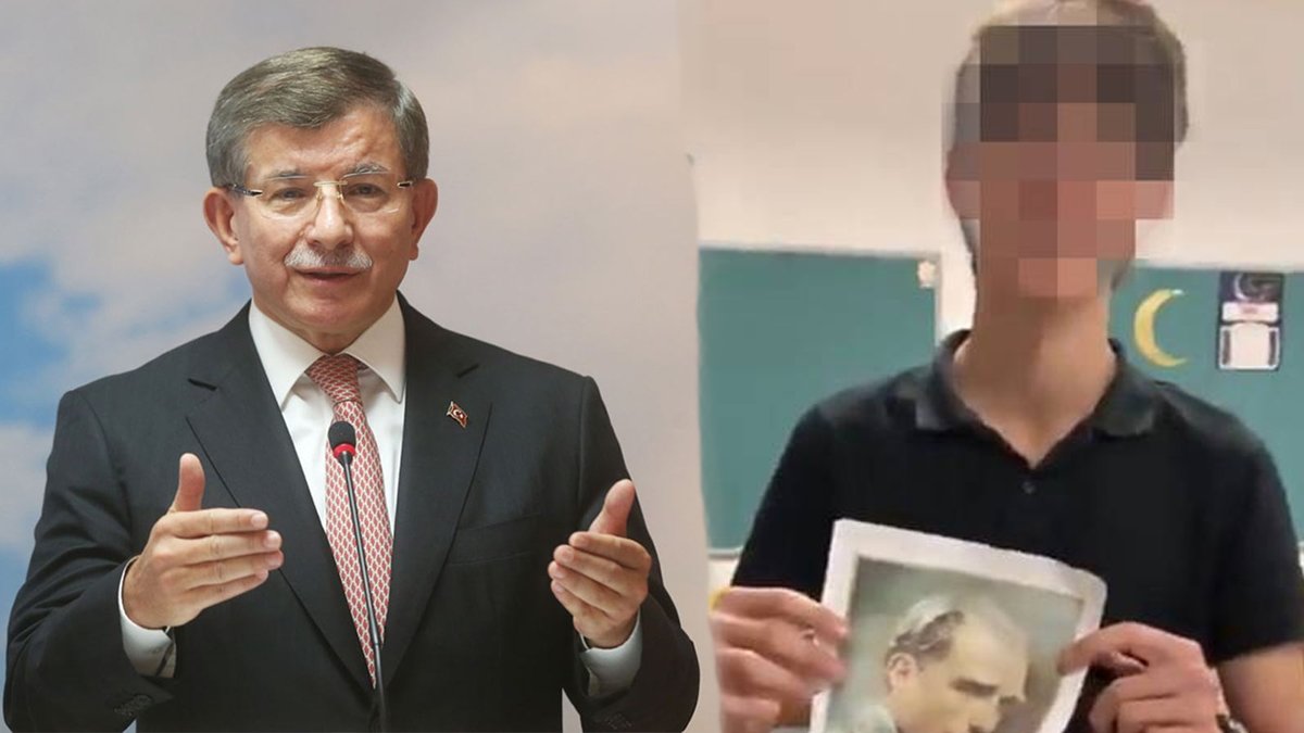 Atatürk’e hakaretten tutuklanan genç için Davutoğlu’ndan açıklama: Çok büyük yanlış yaptın ama senin yerin hapis değil