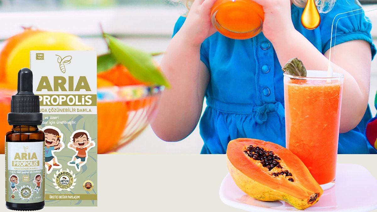 Aria Propolis, çocuklar için damla üretimi yaptı