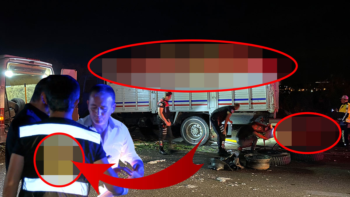 Devrilen kamyonun yükünü görünce panikle kaçıştılar! Kazaya trafik polisi değil özel ekip geldi