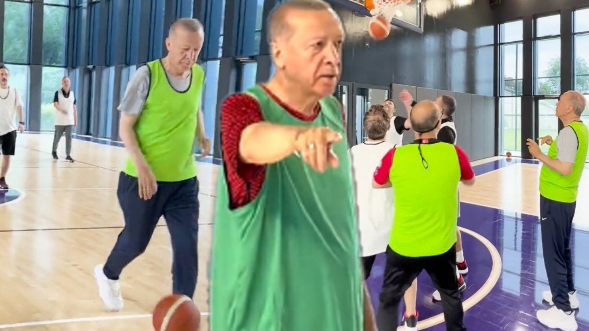 Cumhurbaşkanı Erdoğan basket maçında: Faul ver, Ömer oyna...