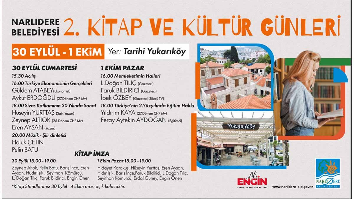 Narlıdere 2.kitap ve Kültür Günleri için geri sayım