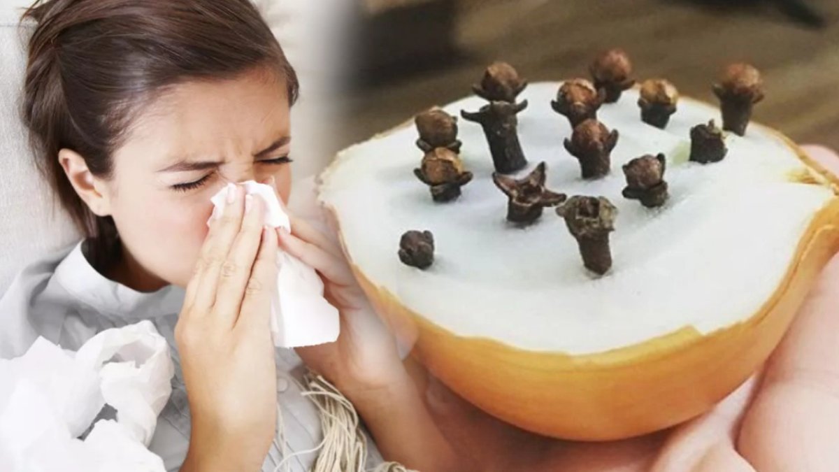 En doğal antibiyotik! Soğana karanfil batırıp baş ucunuza koyun, hastalığı unutun, faydalarına inanamayacaksınız
