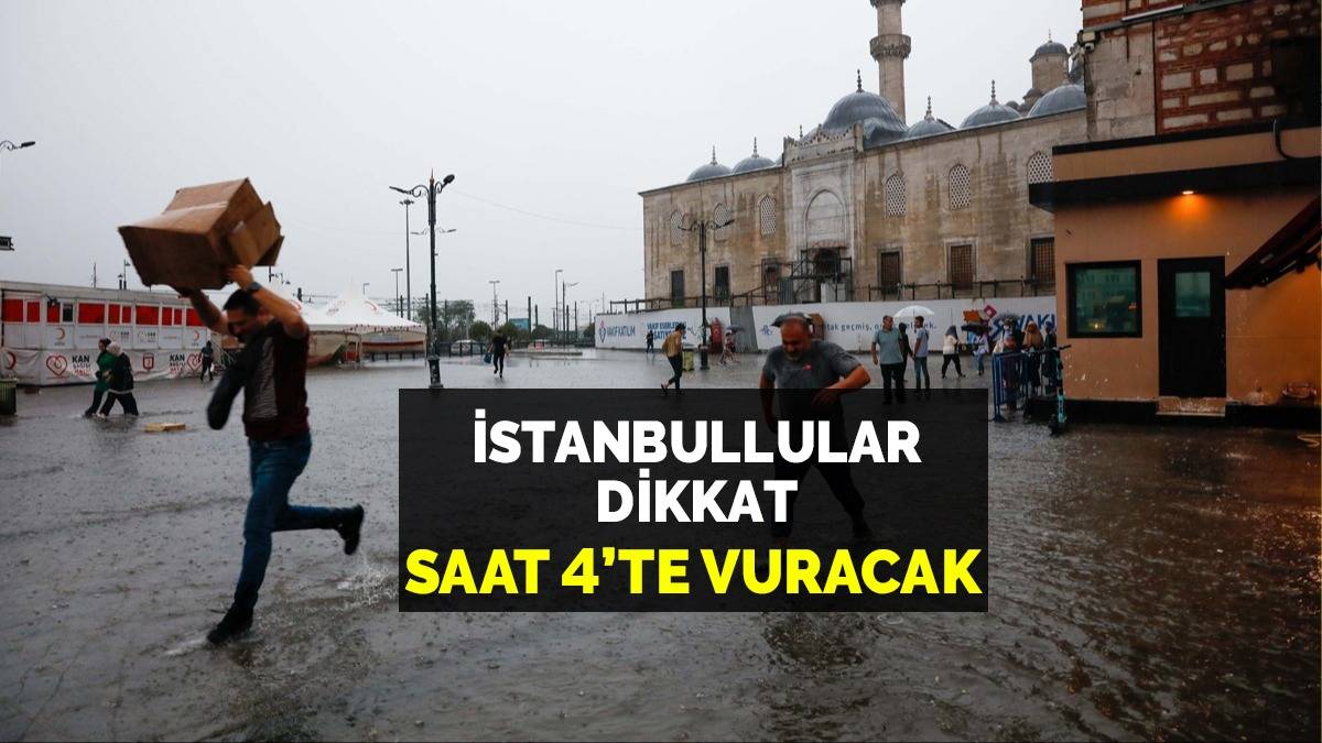 Çanakkale'den girdi sabah 4'te İstanbul'u vuracak! Yarın evden çıkarken herkes tedbirini alsın... Gün boyu sürecek