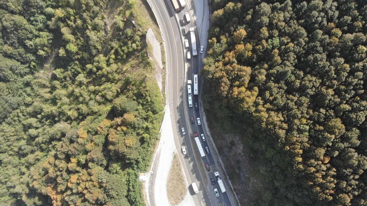 Bolu Dağı'nda trafik kilit