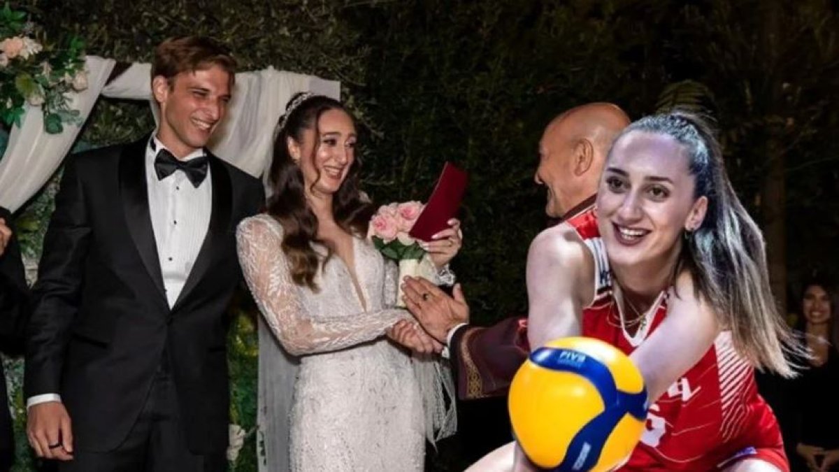 Milli voleybolcu Ayça Aykaç evlendi
