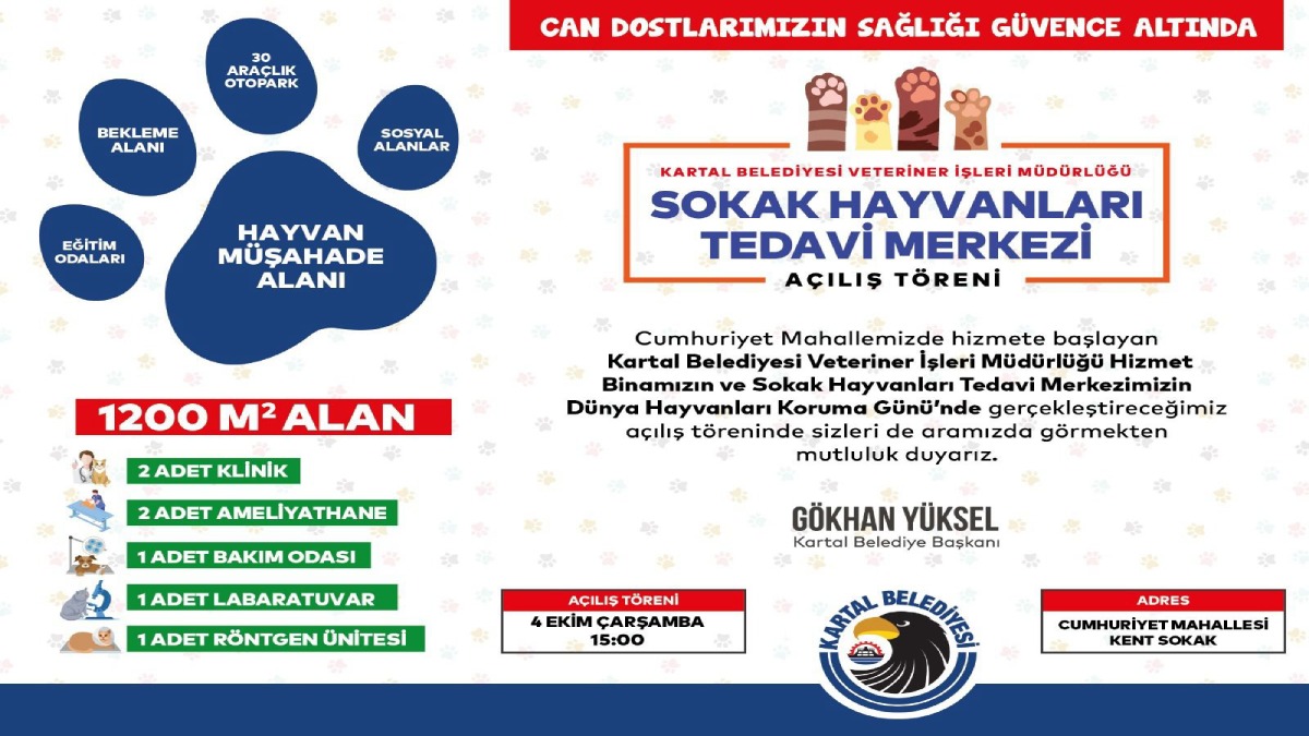 Kartal Belediyesi Sokak Hayvanları Tedavi Merkezi açılıyor