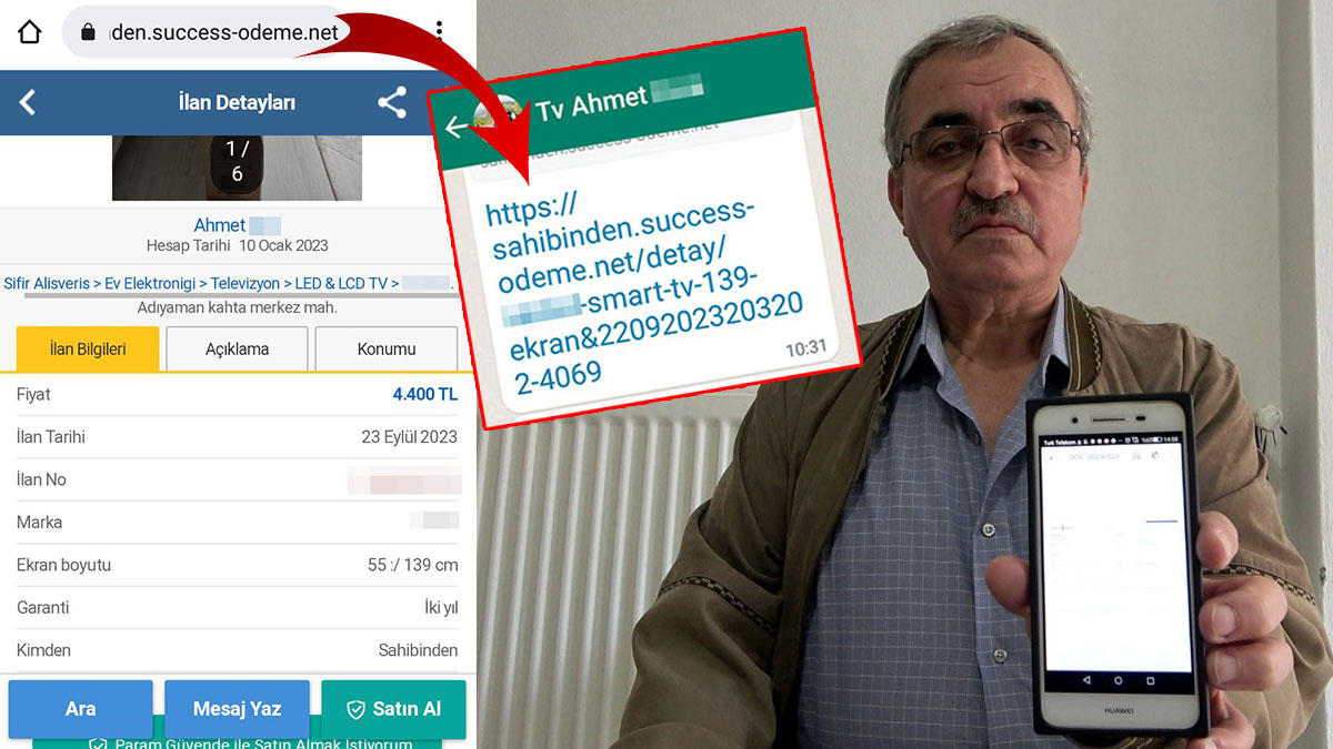 Sarı sitenin birebir kopyasını yapıp dolandırdılar! Sıfır model 55 inç televizyonun bu kadar ucuz satılması zaten şüpheliydi