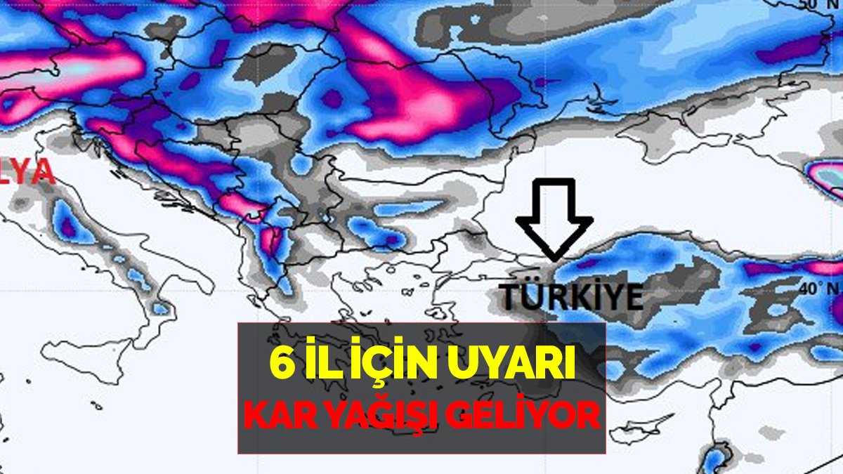 Ve hasretle beklenen kar yağışı geldi çattı! Meteoroloji'den 6 il için kar alarmı...