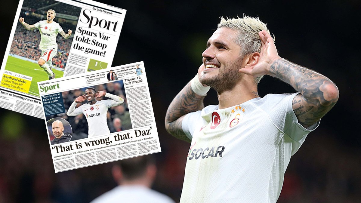 Cimbomun galibiyeti İngiltere basınında: Manchester 30 yıl sonra cehennemi buldu