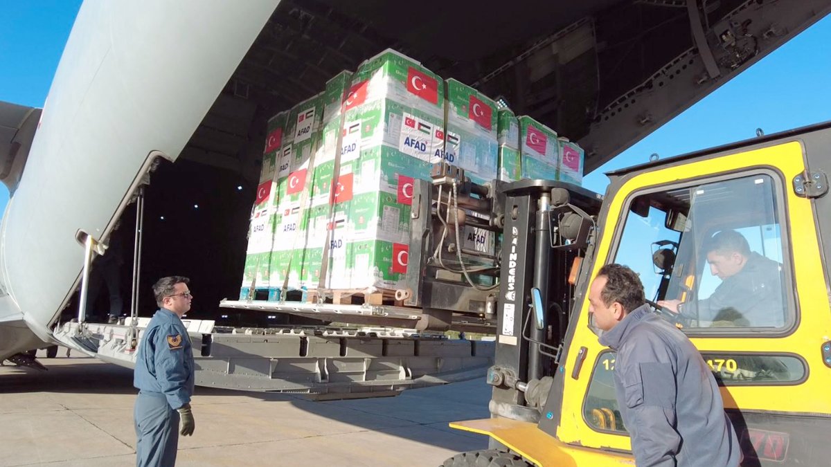 Türkiye'den Gazze'ye üçüncü yardım uçağı hareket etti