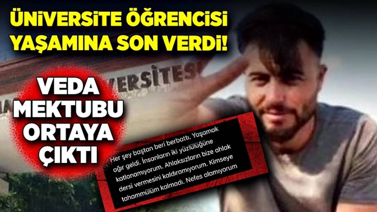 Üniversite öğrencisinin korkunç intiharı ailesini kahretti! Arkada bıraktığı mektup ise yürekleri param parça etti