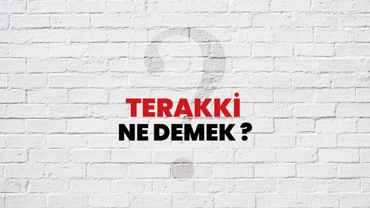 Terakki Ne Demek? Türk Dilinde Terakki Ne Demek?