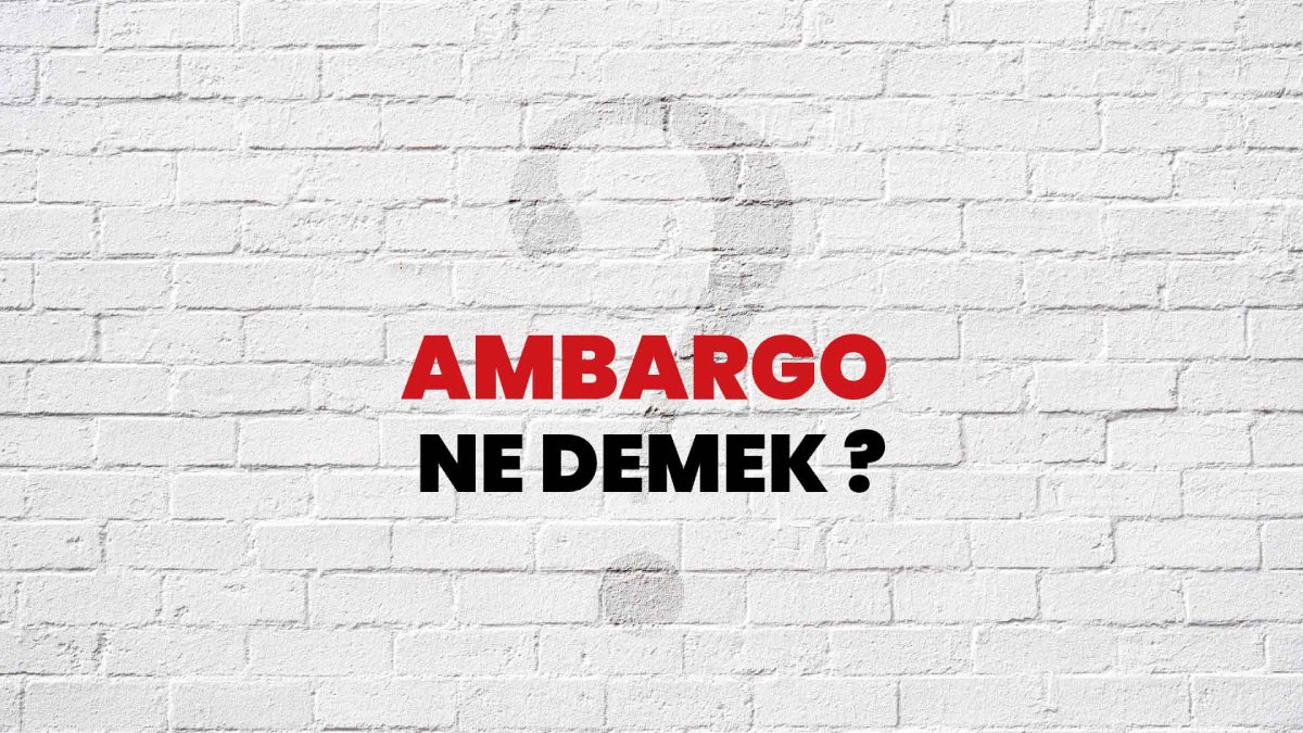 Ambargo ne demek?